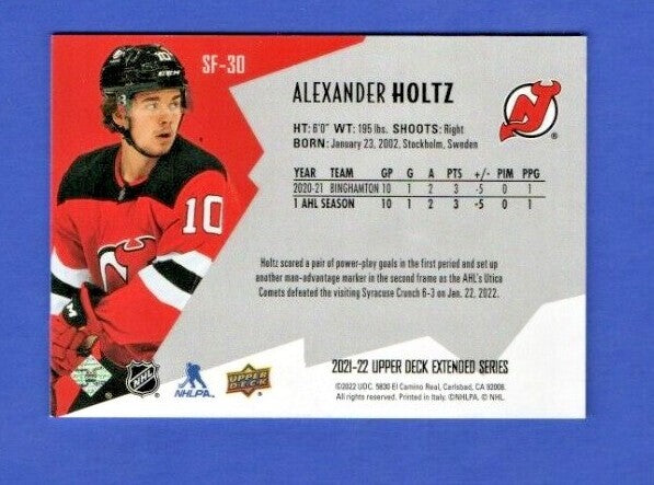 Alexander Holtz   2021-22 UD Ext. SPxFinite Radiance Silver #SF-30  1725/2999