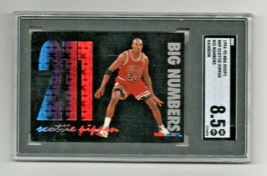 1994-95 Hoops SCOTTIE PIPPEN - #3  -  Big Numbers #BN9 Chicago Bulls