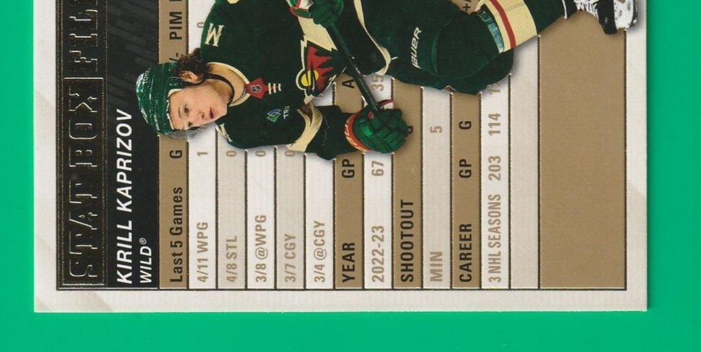 2023-24 Upper Deck KIRILL KAPRIZOV Stat Box Fillers Gold SGC 10 #SB-20