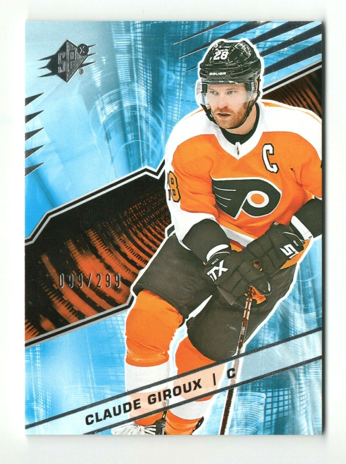 2018-2019 Upper Deck SPX  base CLAUDE GIROUX Philadelphia Flyers #9  --  099/299