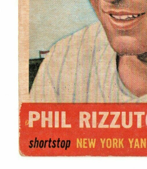1953 Topps #114 PHIL RIZZUTO  --  G-VG  --  New York Yankees  -  HOF - Shortstop