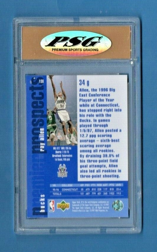 Ray Allen 1996 Upper Deck SP Rookie #2 RC #136  1996-97 HOF PSG 9 MINT - Bucks
