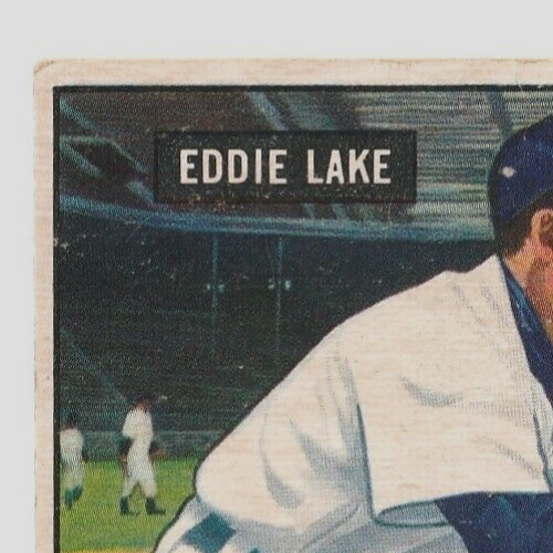 1951 Bowman  -  Eddy Lake   -  Detroit Tigers #140   G-VG.