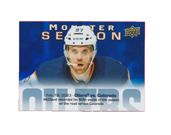 2023-24 UD Monster Season - CONNOR McDAVID - Edmonton Oilers - Card# MS-57