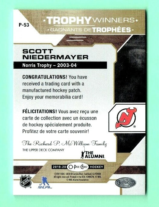 Scott Niedermayer 1:1687 SSP NORRIS TROPHY WINNERS 2019-20 O-Pee-Chee  DEVILS