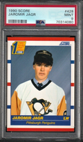 1990 Score Hockey  -  Jaromir Jagr  - ROOKIE #428 PSA 9 MINT Pittsburgh Penguins