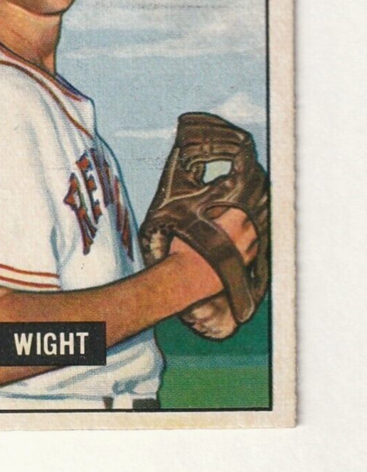 1951 Bowman #164  -  Bill Wight  -  Pitcher  -  Boston Red Sox  EX-NRMT
