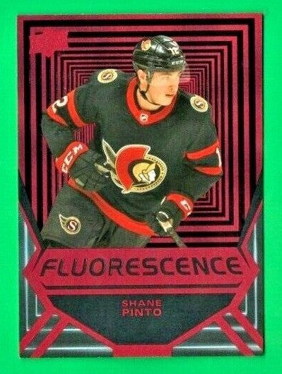 2021-22 UD Series 2 Hockey   Fluorescence RED  Shane Pinto  FL-45 Senators