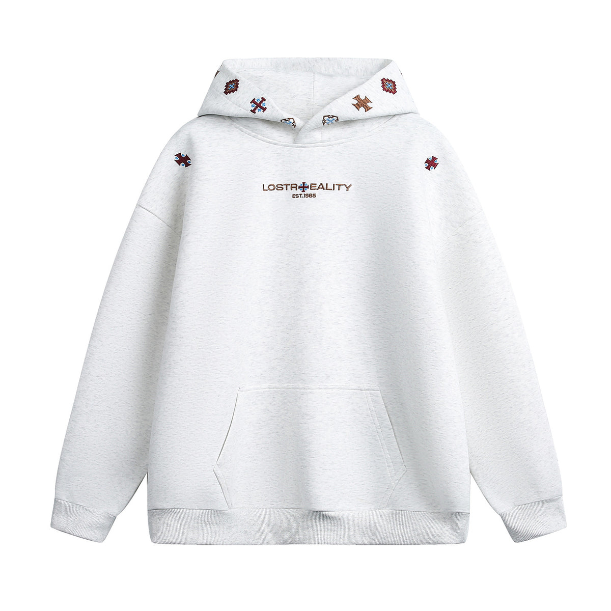 Embroidered hooded sweatshirt for men's sports hoodie