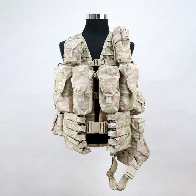 Cold War direct-purchased Russian military-issued 3rd-gen 6sh117 desert KSOR digital camo tactical vest