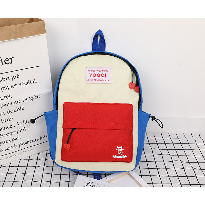 New junior high school students all match color matching schoolbag youth literary leisure backpack