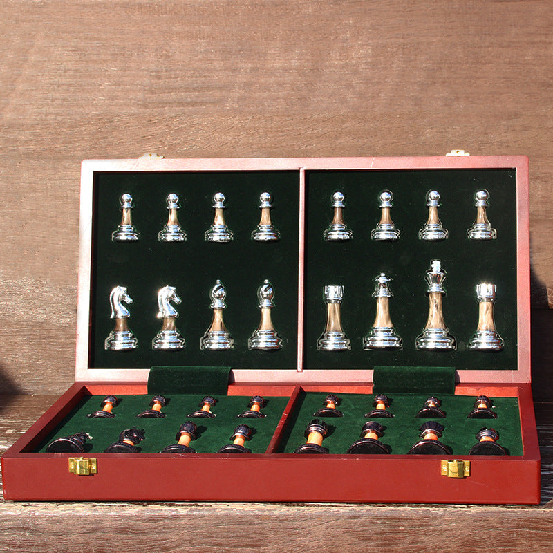 International Chess Metal Acrylic Imitation Jade Set Gift Chess Board Chess Table Western Chess Chess Pieces