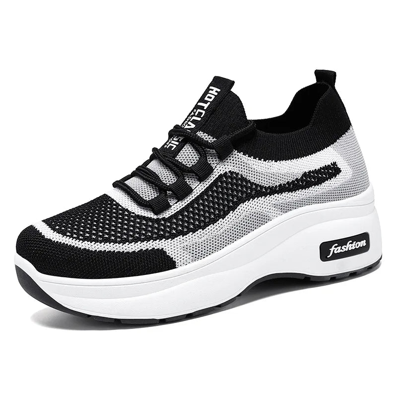 Thick soled casual style women's shoes height increasing shoes mesh breathable shoes children's shoes