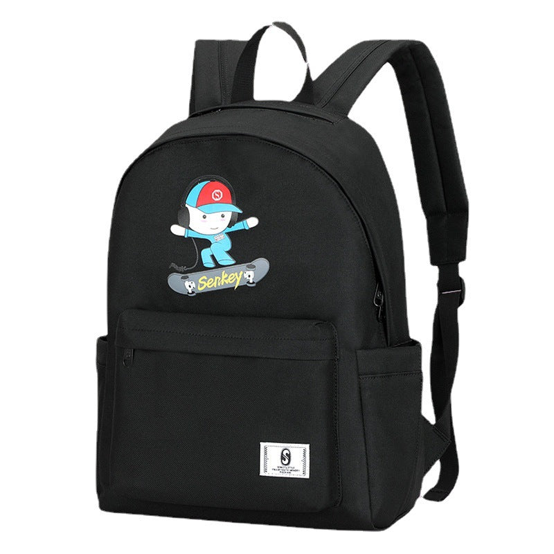 Cartoon cute load reducing schoolbag printing college wind breathable backpack student wear resistant backpack