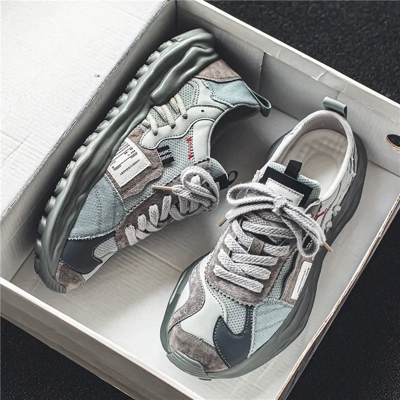 Men's Sneakers  New Casual Shoes for Men Versatile Outdoor Breathable Running Shoes Mesh Lace Up Male Flats Tenis Masculino