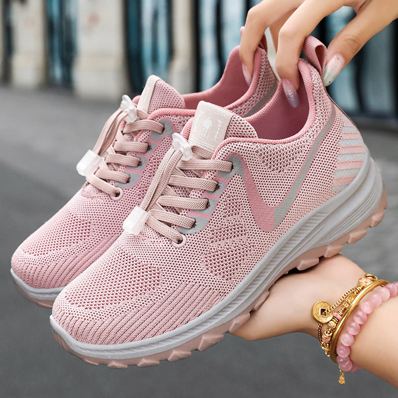 Women's Summer Travel Shoes - Breathable and Comfortable Walking Shoes for Middle-aged and Elderly with Soft Sole Running Shoes for Outdoor Sports