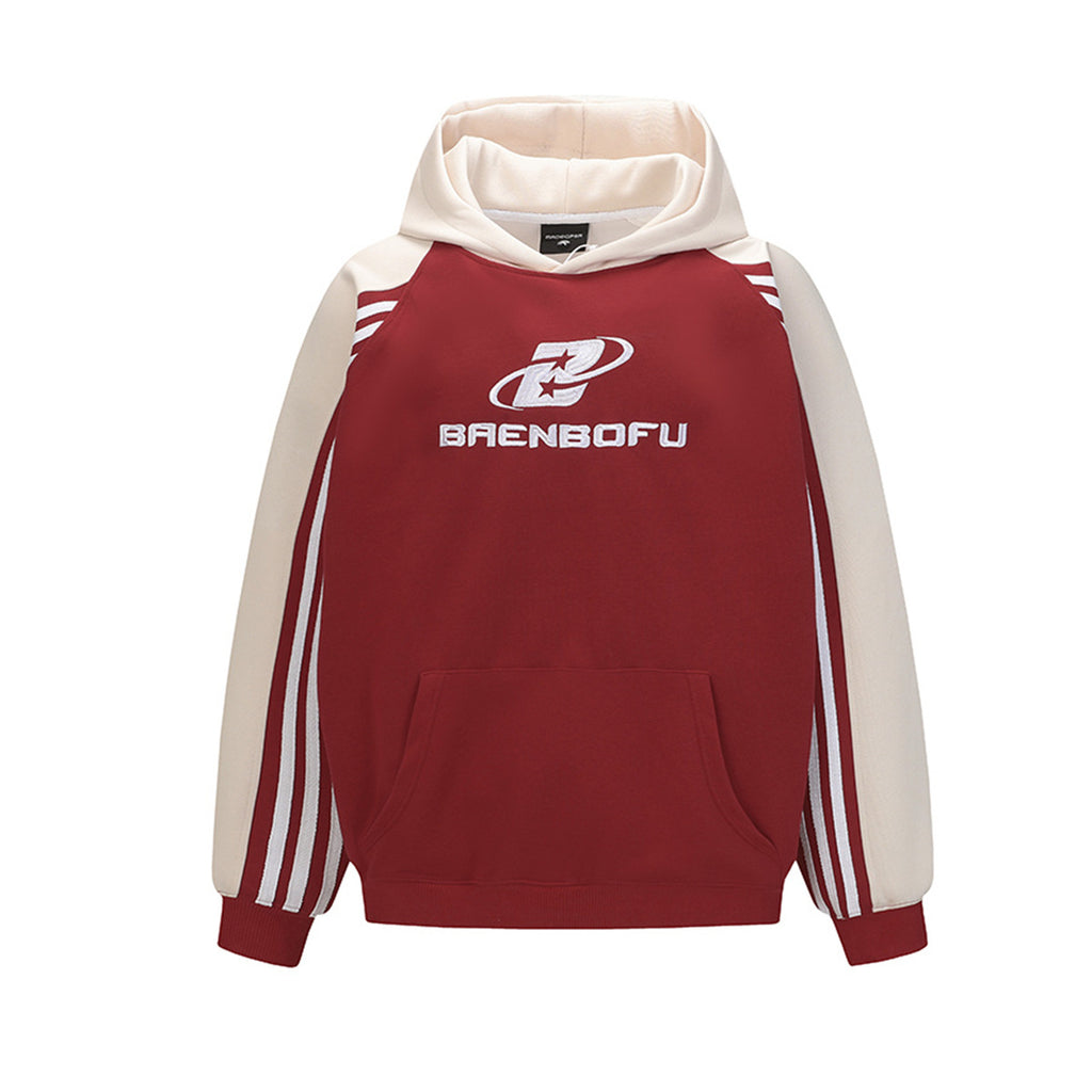Color blocked sports hoodie for men
