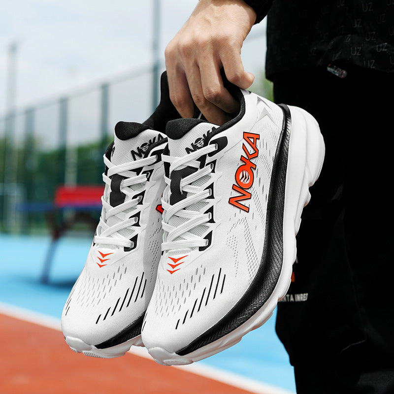 Men's fashion shoes breathable mesh thick-soled running shoes marathon outdoor running shoes