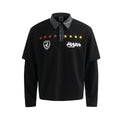 Sports motorcycle hoodie with collar polo shirt