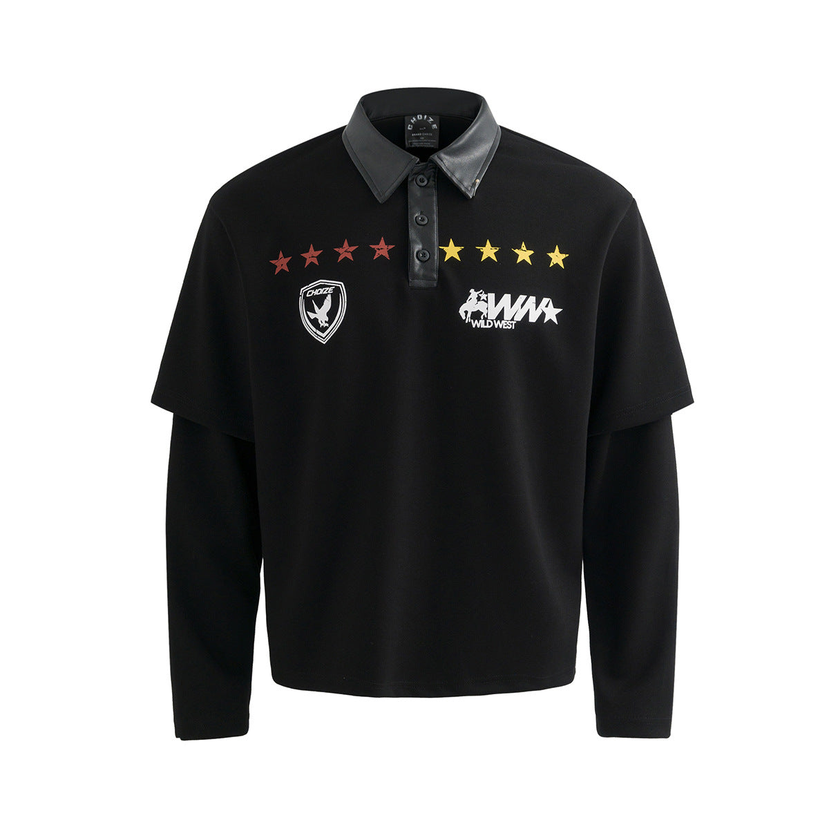 Sports motorcycle hoodie with collar polo shirt