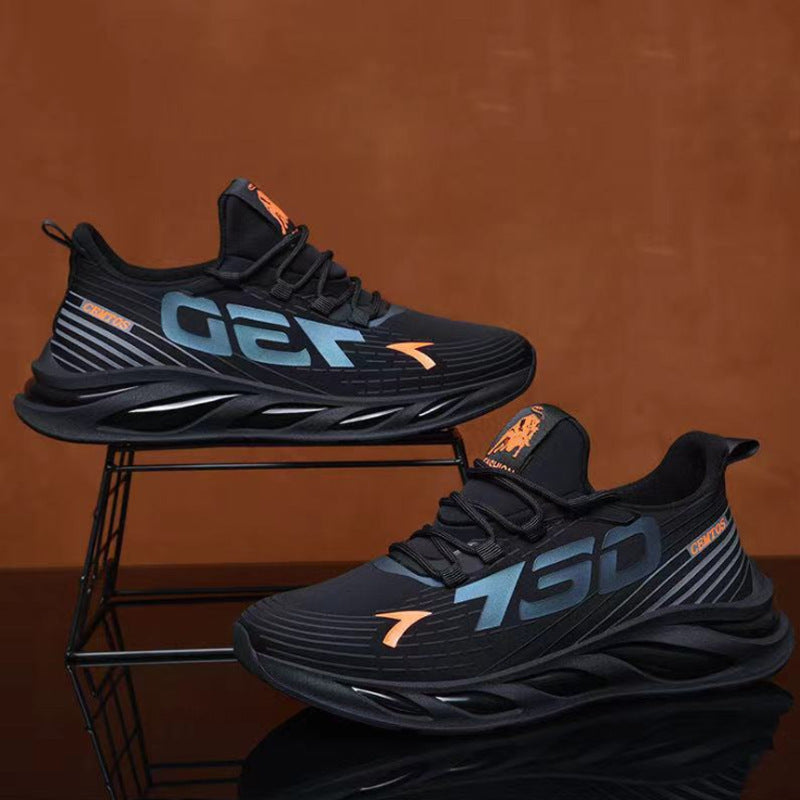 Men's shoes for spring and autumn, breathable, casual sports, men's running, trendy shoes, casual, versatile, thin mesh shoes