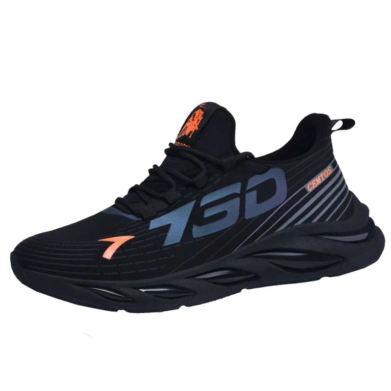 Men's shoes for spring and autumn, breathable, casual sports, men's running, trendy shoes, casual, versatile, thin mesh shoes