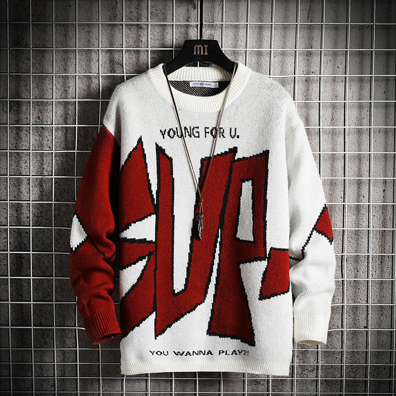 Men'S Sweaters Spring Autumn Winter Clothes Pull OverSized M-4XL 5XL Korea Style Casual Standard Pullovers