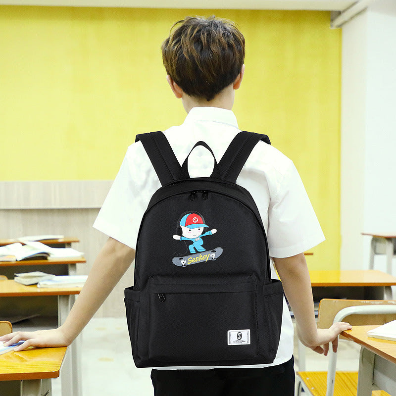 Cartoon cute load reducing schoolbag printing college wind breathable backpack student wear resistant backpack