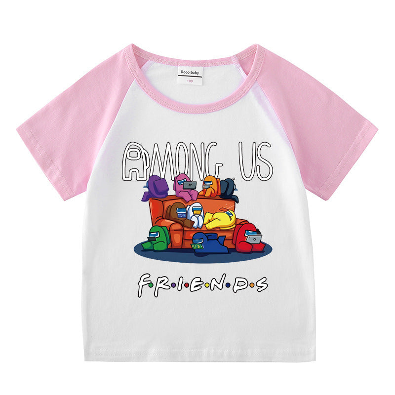 Children's summer short sleeved T-shirt