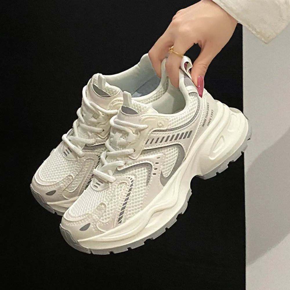 Autumn student sports running shoes casual thick soled height increasing shoes