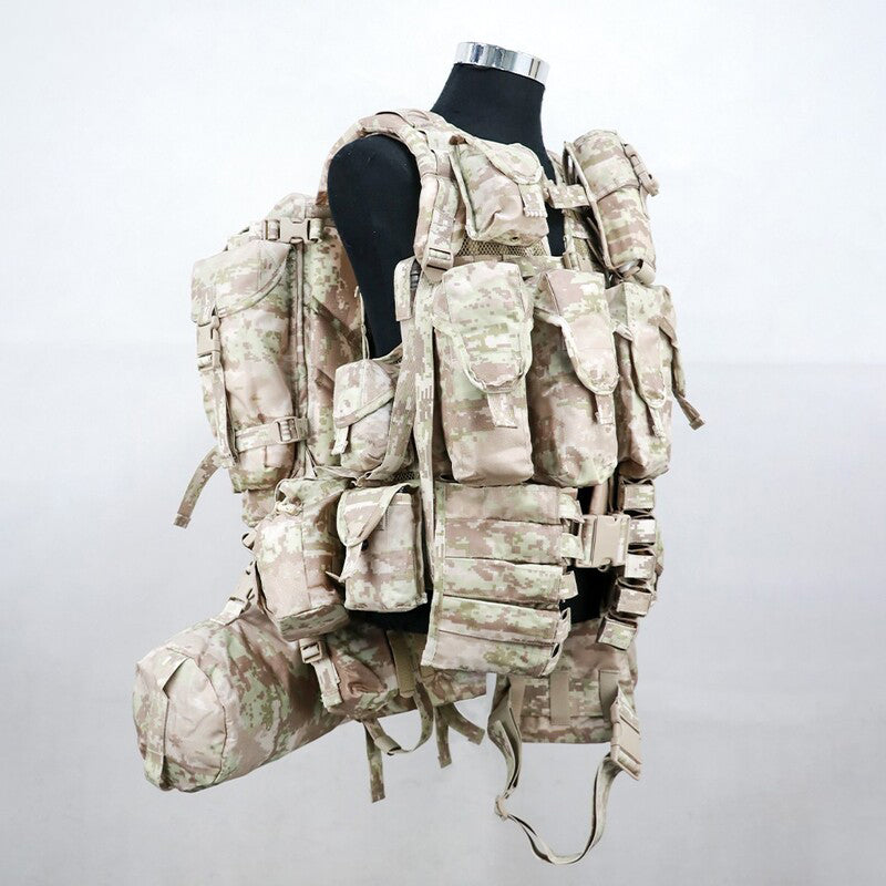 Cold War direct-purchased Russian military-issued 3rd-gen 6sh117 desert KSOR digital camo tactical vest